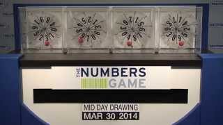 Midday Numbers Game Drawing: Sunday, March 30, 2014