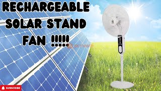 Rechargeable Solar Stand Fan: Unboxing, Assembly, and Review