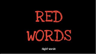 Red Words Lessons 1- 20 | | phonics first | sight word practice