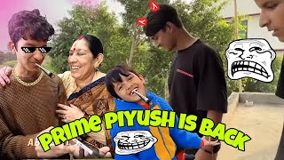 PRIME PIYUSH IS BACK 😈 ROYAL ENTRY 🐎|| Sahil Ghar Se Khud Gaya😲🤕@souravjvlogs @piyushjocgaming