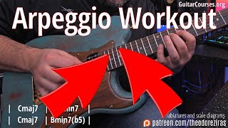 GC53 Arpeggio Practice Picking workout  (in 2 strings)