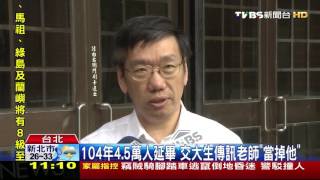 【TVBS】104年4.5萬人延畢　交大生傳訊老師「當掉他」