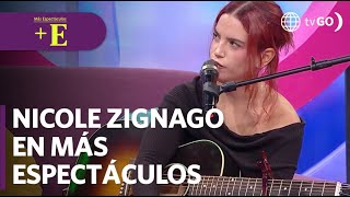Nicole Zignago en el set de + Espectáculos | Más Espectáculos (HOY)