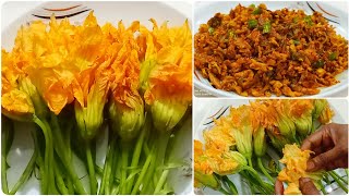 ডিম দিয়ে কুমড়ো ফুল ভাজি || Pumpkin Flower Fry With Egg