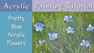 Easy Acrylic Wildflowers Painting For Beginners - NO DRAWING!