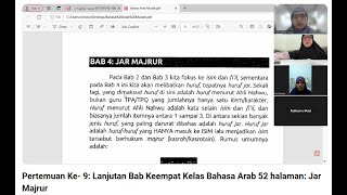 Pertemuan Ke- 9: Lanjutan Bab Keempat Kelas Bahasa Arab 52 halaman: Jar Majrur