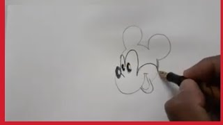 SRAVYASTOON || How to draw Mickey Mouse like WALT DISNEY || A tribute to Mr WAULT  DISNEY..