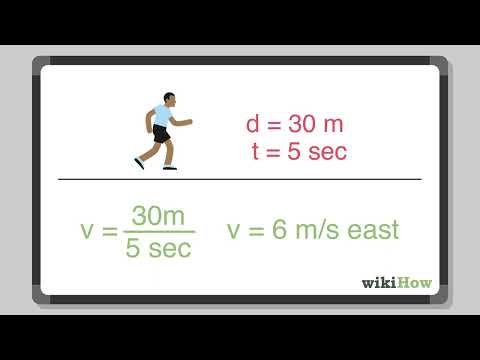 What is the formula to calculate velocity?
