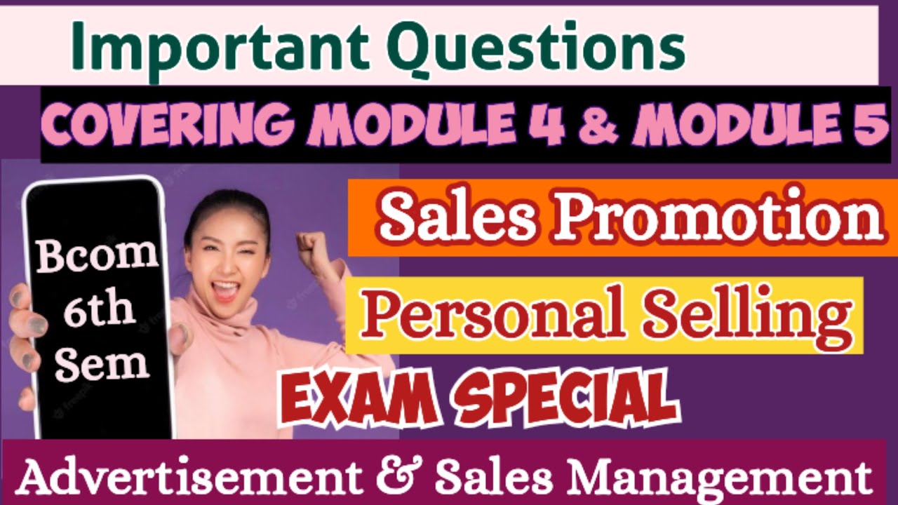 Important Questions Of Personal Selling || Sales Promotion ...