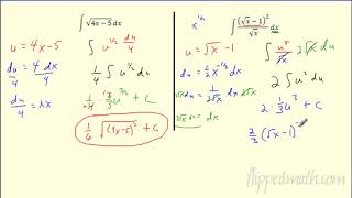 Calculus (Version #2) - 10.2 u substitution indefinite integral