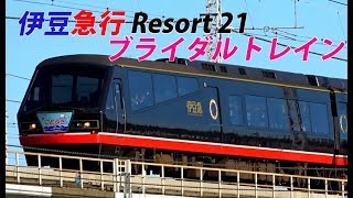 ブライダルトレイン「ことぶき」号 馬入川通過 伊豆急 リゾート21 黒船電車 (2017/12/17)