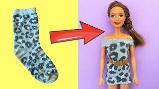 DIY BARBIE CLOTHES from SOCKS | 6 Hacks and Crafts for Barbie Doll (2019)