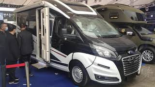 Ford Transit chassis T-Shaped campervan, five seats and two beds, good handling and comfort