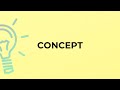 What is the meaning of the word CONCEPT?