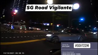 13nov2021 ang mo kio #SfV722M mercedes s300l fail to give way to oncoming cam bike