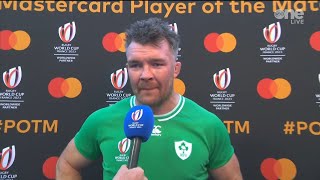 Player of the Match Peter O'Mahony after Ireland's win over Romania