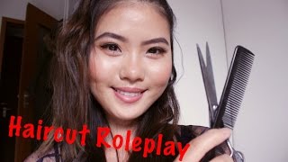 ASMR - Realistic Haircut Roleplay [Combing, Washing, Cutting, Headmassage]