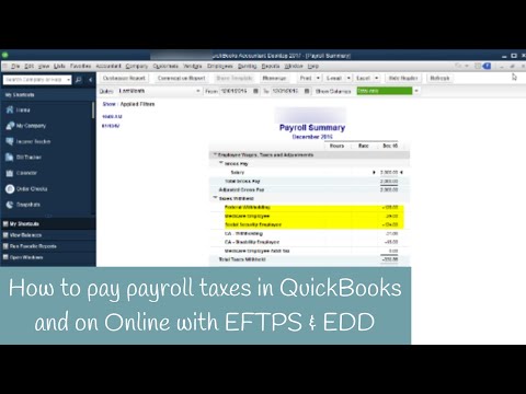 How to pay Payroll Taxes through QuickBooks How to pay Payroll Taxes through QuickBooks