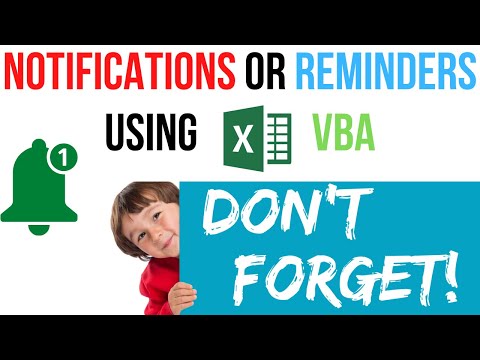 Как создавать уведомления и напоминания с помощью Excel VBA