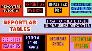 REPORTLAB|REPORTLAB PYTHON TUTORIAL|How To Add Table In Pdf Using Reprtlab Python|PART:26