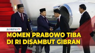 Detik-Detik Presiden Prabowo Tiba di RI Disambut Wapres Gibran hingga Menko Polkam Budi Gunawan