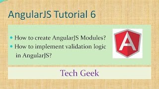AngularJS Tutorial 6 | AngularJS Validation | AngularJS Module