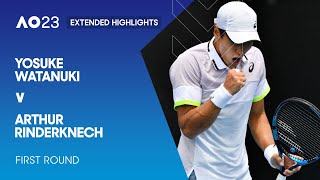 Yosuke Watanuki v Arthur Rinderknech Extended Highlights | Australian Open 2023 First Round