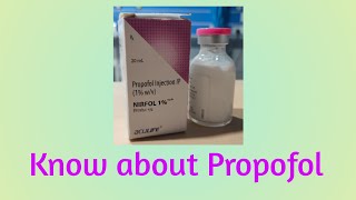 Know about Propofol || Propofol infusion syndrome