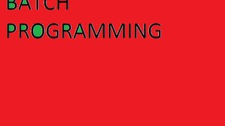 Batch Programming Part 1 (Menu!)