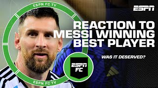 Lionel Messi wins The Best FIFA Men's player 🚨 'IT'S GETTING RIDICULOUS' - Steve Nicol | ESPN FC