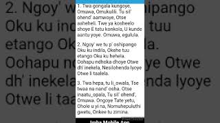 Twa Gongala kungoye, 185 Mehangano.