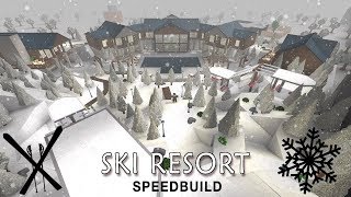 Roblox Bloxburg Ski Resort Speedbuild - roblox bloxburg huge hotel speed build