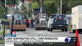 Panama City orders warning signs after sewage leak contaminates Lake Huntington