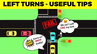 How to TURN LEFT at intersections - USEFUL TIPS inside👍👍!