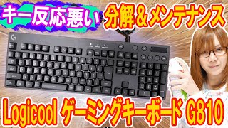 【ジャンク】キーの反応悪い!?定価2万円LogicoolゲーミングキーボードG810分解･メンテ【修理】