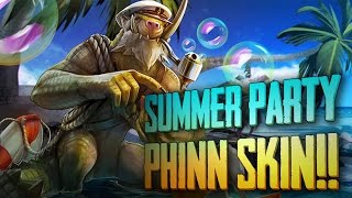 Vainglory Skins - SUMMER PARTY PHINN!! Phinn |Roam| Support Gameplay [Update 1.21]