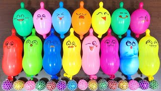 Satisfying Asmr Slime Video 534 : Making Dazzling Rainbow Slime With Funny Balloons!