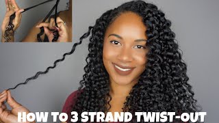 3 Strand Twist Out On Type 3 Hair Ft Curls Blueberry Bliss Twist