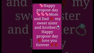 #Happy propose day mom and dad.#lovestatus#whatsaapstatus#shayari,#couples status#lovesongs.