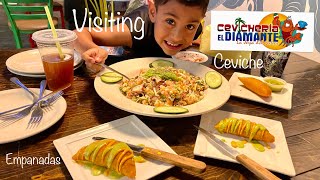 Visiting CEVICHERIA EL DIAMANTE/Seafood/CEVICHE/EMPANADAS/MexicanSeafood/SeafoodTostadas