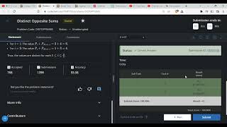 Distinct opposite sum codeshef solution STARTER 79
