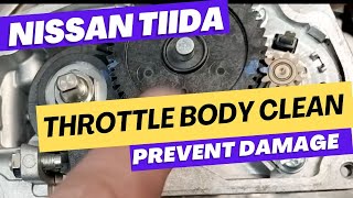 Nissan Tiida Throttle Body Cleaning P2119 code (prevent damage)