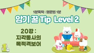 [영문법 1분 암기 꿀Tip] 20주차. 지각동사의 목적격보어