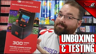 Unboxing \u0026 Testing the My Arcade Retro Arcade Machine X! - Mini Handheld Arcade with 300 Games!