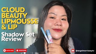 CloudBeauty Lip Mousse \u0026 Shadow Set Review | Korean Gradient Effect | Angel Morrissey #makeupreview