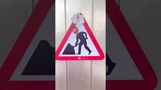 Messi parody and construction sign #shortsvideo #memes