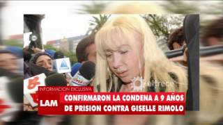 Confirmaron la condena para Giselle Rímolo