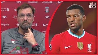 'ALL PLAYERS IN RED ZONE' | Jurgen Klopp asked about Gini Wijnaldum game time