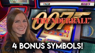 Extra Free Spins For A Nice BONUS Win! James Bond Thunderball Slot Machine!