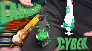 LIMITED EDITION Power Custom BeyLauncher Set CYBER EDITION WBBA Exclusive Unboxing! | Beyblade Burst